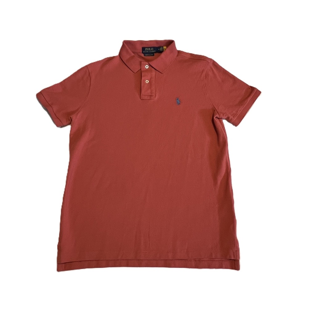 Polo Ralph Lauren Short-sleeve Cotton Mesh Polo Shirt Terracotta Men's M Preppy